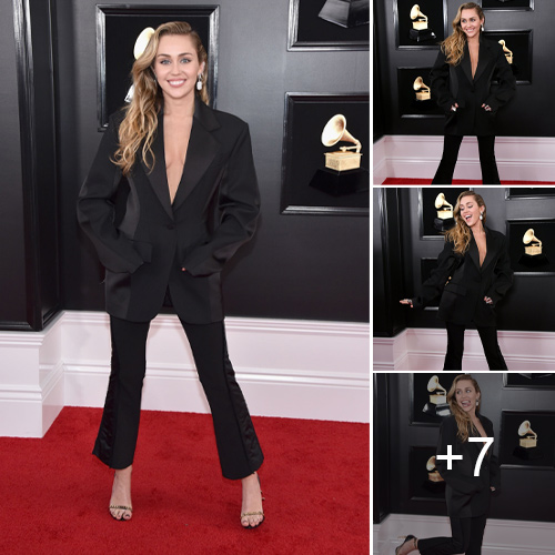 Miley Cyrus Shines in Sexy Black Gown at 2019 Grammy Awards